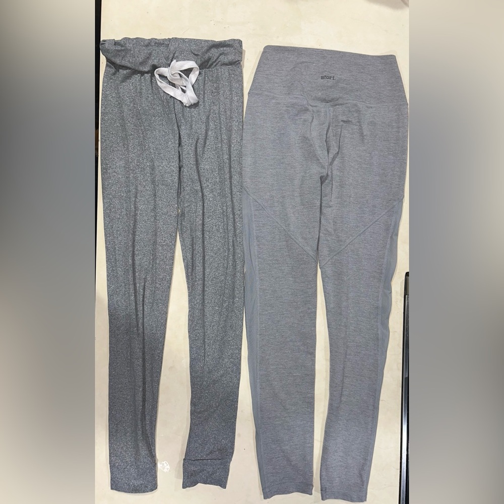 2 pair grey lounge pants pjs sweats sweatpants Stori & Forever 21 s XS leggings